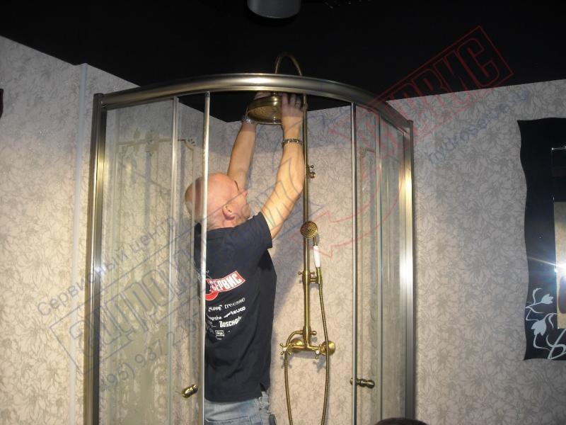 Подключение смесителя  для душа 