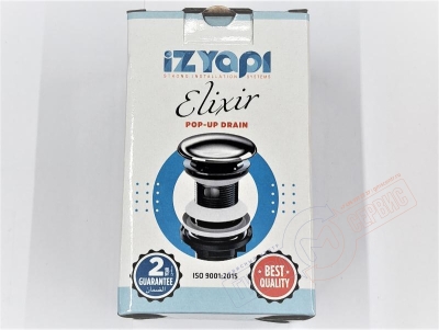 Донный клапан Клик-клак белый матовый керамика IZ YAPI для слива раковины