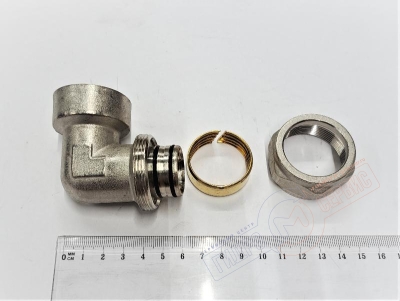 Обжимной уголок металлопласт ВР 32х1" (ник.) PROFIT GH