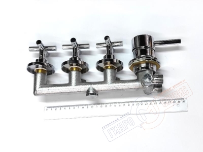 Cмеситель 3-х позиц-й 4-ре отверстия душевой кабины Аквалюкс E015-016 Cмеситель 3-х позиц-й 4-ре отверстия душевой кабины Аквалюкс E015-016