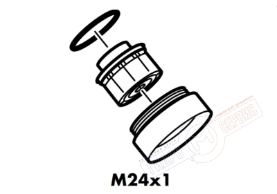 Starck Аэратор M24x1 15 l/min в Хром накладкой смесителя Хансгрое 