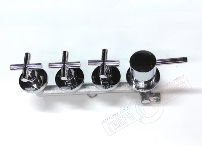 Cмеситель 3-х позиц-й 4-ре отверстия душевой кабины Аквалюкс E015-016