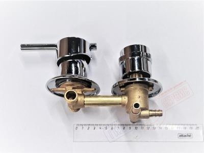 Смеситель Z=100mm с 3х позиционным переключателем водяных функций душевой кабины Аквалюкс HRC8998