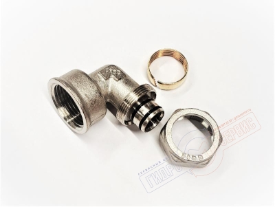 Обжимной уголок 26х1" ВР (ник.) металлопласт PROFIT GH