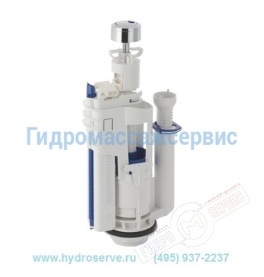 Geberit Клапан двойного слива Impuls280 (TwicoII) унитаза, в сборе с кнопкой хром, 282.303.KD.1