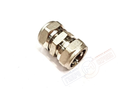 Муфта 26*26 (никель) металлопласт двухстороннее соединение PROFIT GH