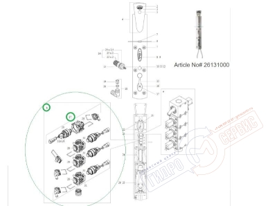 Клапан управления 92992000 с 2016г душевой кабины Pharo HANSGROHE