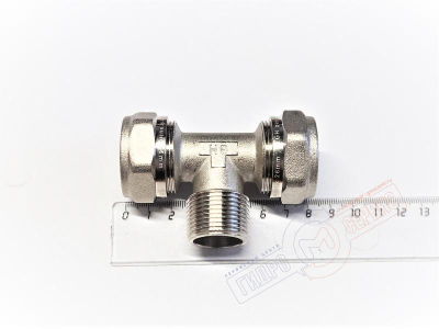 Тройник НР 26x3\4x26*3,0мм обжимной для металлопластиковой трубы 26*3,0мм PROFIT MPS GH GH109N260526