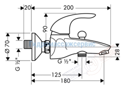 Смеситель для ванны Hansgrohe Focus E 31740000