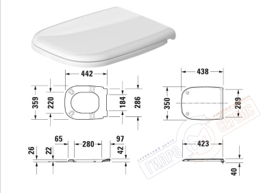 D-CODE Сиденье для унитаза DURAVIT, стандарт D-CODE Сиденье для унитаза DURAVIT, стандарт