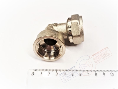 Обжимной уголок 26х1" ВР (ник.) металлопласт PROFIT GH