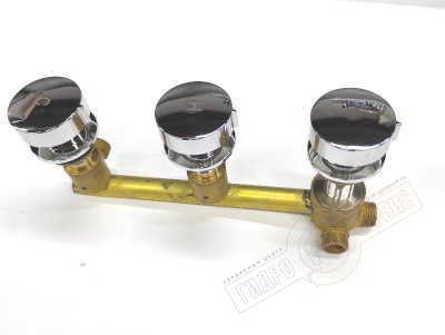 Cмеситель 3-х позиц-й на 3 отверстия душевой кабины Аквалюкс E005