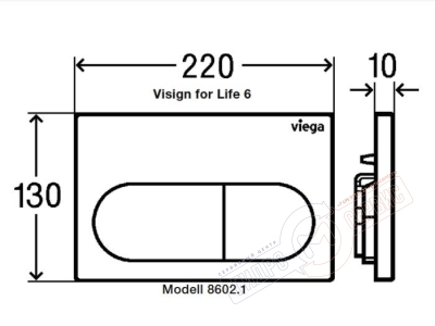 PREVISTA Visign for Style 6 Панель смыва для инсталляции Viega Modell 8602.1 PREVISTA Visign for Style 6 Панель смыва для инсталляции Viega Modell 8602.1