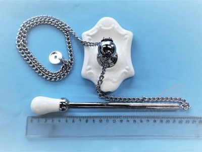 Цепочка хром с держателем LADY для высокого бачка LINEATRE