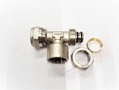 Тройник ВР 20x3/4x20мм (ник.) PROFIT GH