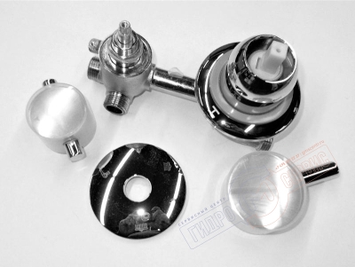 Cмеситель 3-х позиционный Z=10см для душевой кабины Аквалюкс