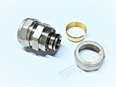 Двухсторонее соединение 32*32*3,0 (ник.) металлопласт PROFIT GH