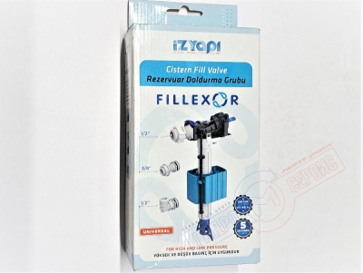 Клапан 3/8"-1/2" наполнения бачка унитаза Fillexor, пластиковый штуцер IZ Yapi