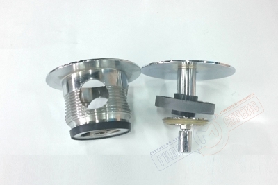 APOLLO Пробка слива-перелива ванны, хром, с дренажем