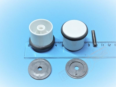 Комплект Белых цилиндрических ручек 35мм дверей душевой кабины AQUALUX \ Appollo