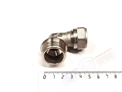 Обжимной уголок 16х3\4 НР (ник.) для металопластиковой трубы PROFIT GH