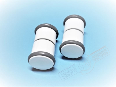 Комплект Белых цилиндрических ручек 35мм дверей душевой кабины AQUALUX \ Appollo