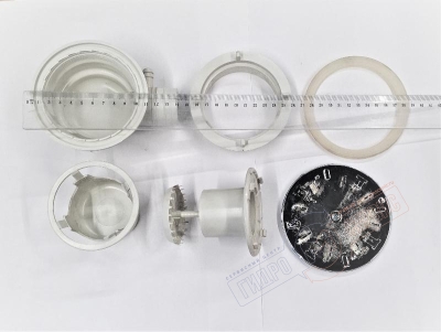 Сифон 90мм Хром в сборе для душевой кабины GUCI-852 APOLLO