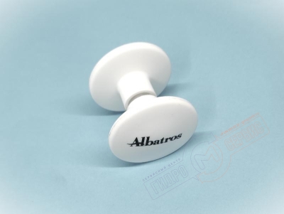 Ручка белая двери душевой кабины Albatros