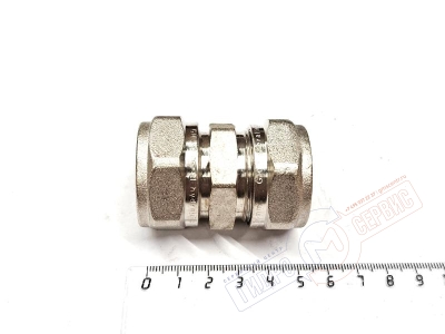 Муфта 26*26 (никель) металлопласт двухстороннее соединение PROFIT GH