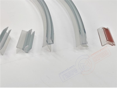 Нижний 6мм изогнутый уплотнитель двери душевой кабины Huppe 1002 1\4