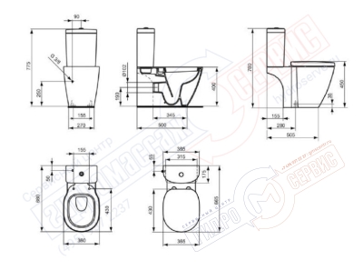 Connect E803601 Чаша напольного унитаза Ideal Standard