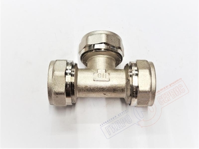 Тройник 32x32x32мм равнопроходной (ник.) PROFIT GH