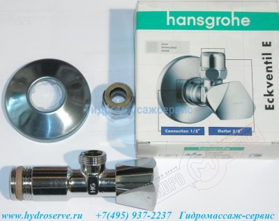 Угловой вентиль ручка E хром подключения смесителя раковины