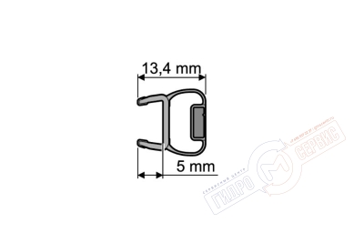 8мм Магнитный 068 уплотнитель душевой кабины Hueppe
