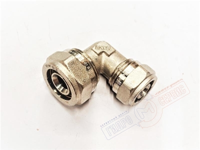 Уголок 16*20мм (ник.) обжимной редукционный  для металлопластиковой трубы PROFIT GH