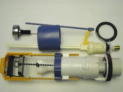 Механизм слива арматуры бачка унитаза Ideal Standard с кнопкой хром и клапаном налива, Ideal Standard