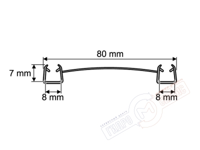8мм Силиконовый уплотнитель 023 створки душевой кабины или шторки HÜPPE GmbH