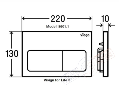 PREVISTA Visign for Life 5 Панель смыва для инсталляции Viega Modell 8601.1 PREVISTA Visign for Life 5 Панель смыва для инсталляции Viega Modell 8601.1