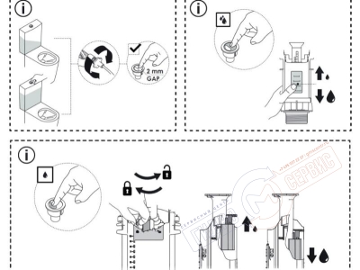 Механизм двойного слива бачка унитаза с кнопкой Хром 16-60мм и тросовым приводом, OLI Atlas Cable