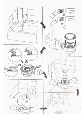 Сифон 50мм Хром TB50K TURBOFLOW высокой производительности 54л\мин всборе душевого поддона