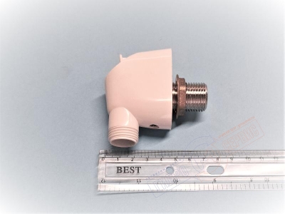 Нижний Белый кронштейн душевой штанги AQUA-2 для душевой кабины Albatros Domino