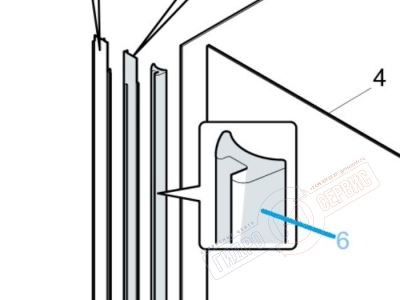 FRAME Силиконовый уплотнитель стекла душевой кабины Jacuzzi