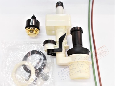 Пневмо механизм слива Золото моноблока бачка унитаза, 2-х режимный