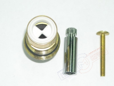 D&D, Кран букса ГВ керамическая Хром смесителя, левая