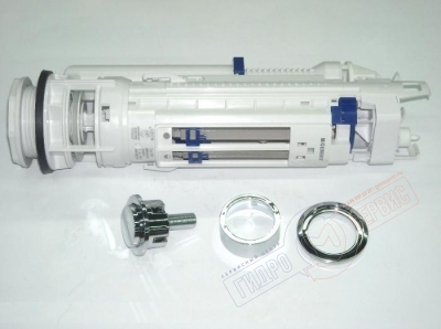 Клапан двойного слива Geberit 290 унитаза, в сборе с кнопкой хром