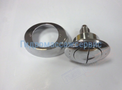 Клапан слива с кнопкой для арматуры бачка унитаза (механизм спуска воды) - нзкз