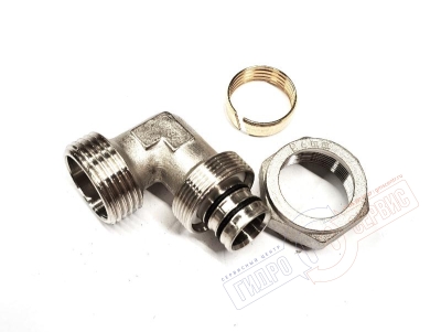 Обжимной уголок металлопласт НР 26х1" (ник.) PROFIT GH