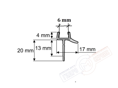 Нижний 6мм изогнутый 970мм силиконовый водоотбойник двери душевой кабины Huppe