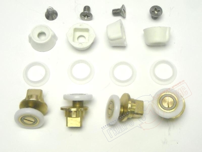 Twin Комплект(4шт) верхних усиленных роликов двери душевой кабины Джакуззи