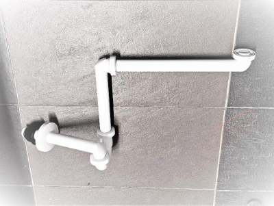 Компактный сифон U-образный белый пластик для раковины G 1 1/4 х 32мм, IZ YAPI